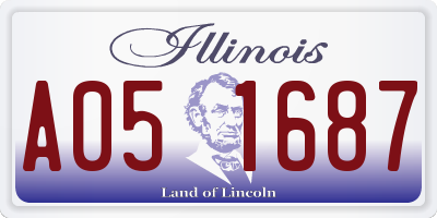 IL license plate A051687