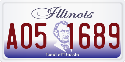 IL license plate A051689