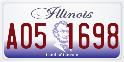IL license plate A051698