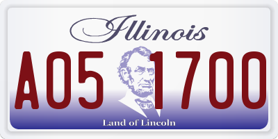 IL license plate A051700