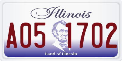 IL license plate A051702