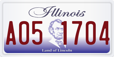 IL license plate A051704