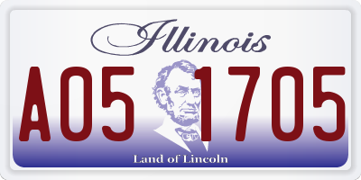 IL license plate A051705