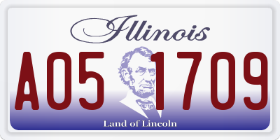 IL license plate A051709