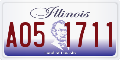 IL license plate A051711