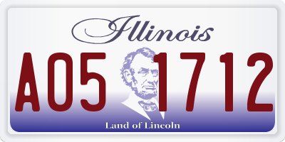 IL license plate A051712
