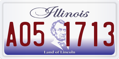 IL license plate A051713