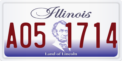 IL license plate A051714