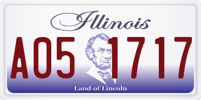 IL license plate A051717
