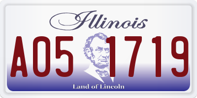 IL license plate A051719