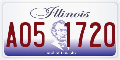 IL license plate A051720
