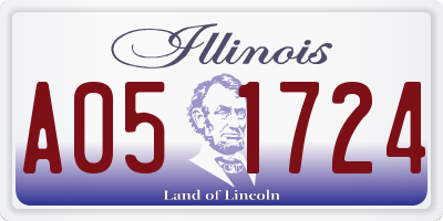 IL license plate A051724