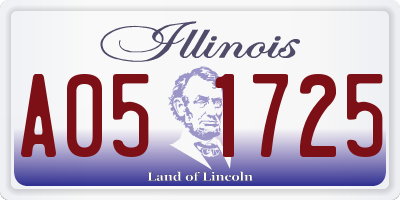 IL license plate A051725