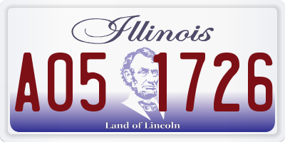 IL license plate A051726