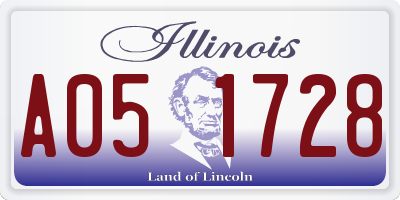 IL license plate A051728
