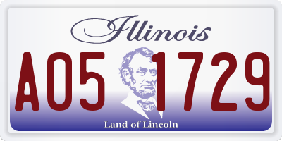 IL license plate A051729