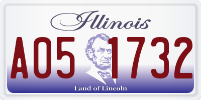 IL license plate A051732