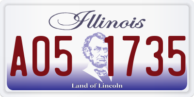 IL license plate A051735