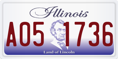 IL license plate A051736