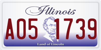 IL license plate A051739