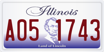 IL license plate A051743