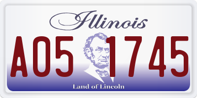 IL license plate A051745