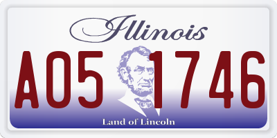 IL license plate A051746