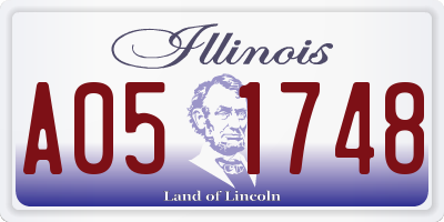 IL license plate A051748