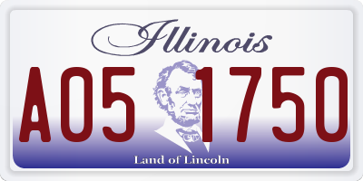 IL license plate A051750