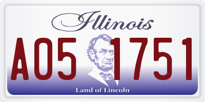 IL license plate A051751