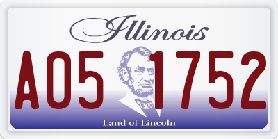 IL license plate A051752