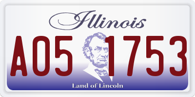 IL license plate A051753