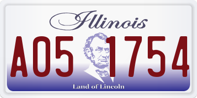 IL license plate A051754