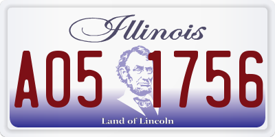 IL license plate A051756