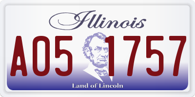 IL license plate A051757