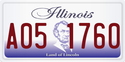 IL license plate A051760