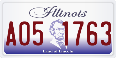 IL license plate A051763