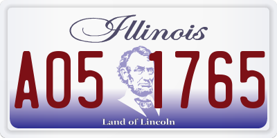 IL license plate A051765