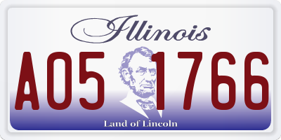 IL license plate A051766