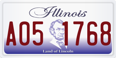 IL license plate A051768