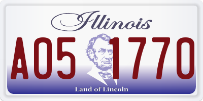 IL license plate A051770