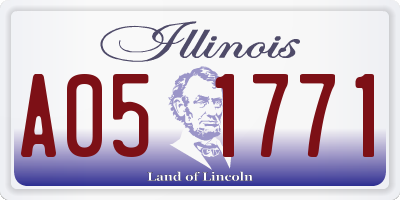 IL license plate A051771