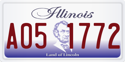 IL license plate A051772