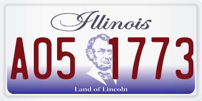 IL license plate A051773