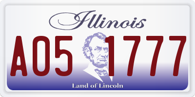 IL license plate A051777