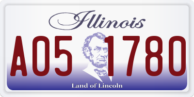 IL license plate A051780