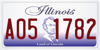 IL license plate A051782