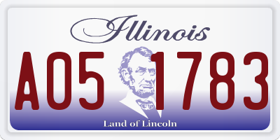 IL license plate A051783