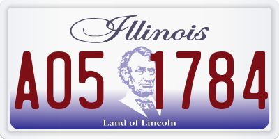 IL license plate A051784