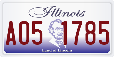 IL license plate A051785
